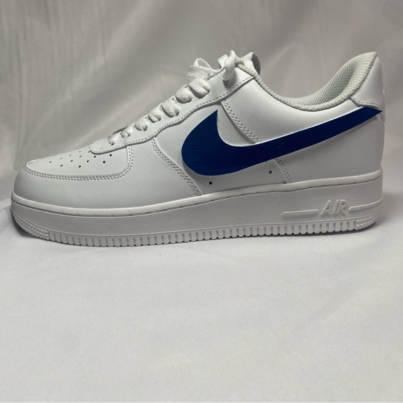 Custom Navy blue Air Force1 shoe accessory iron on patch design leather sneaker - Picture 9 of 9